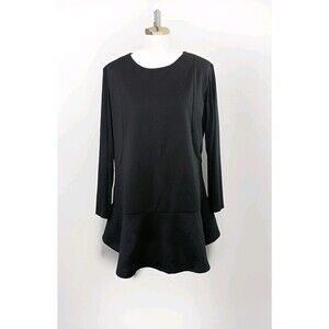 NWT K D BEAUTIFUL Knit Dress Casual Party Cocktail Black LS 2XL / Label 4XL  #09